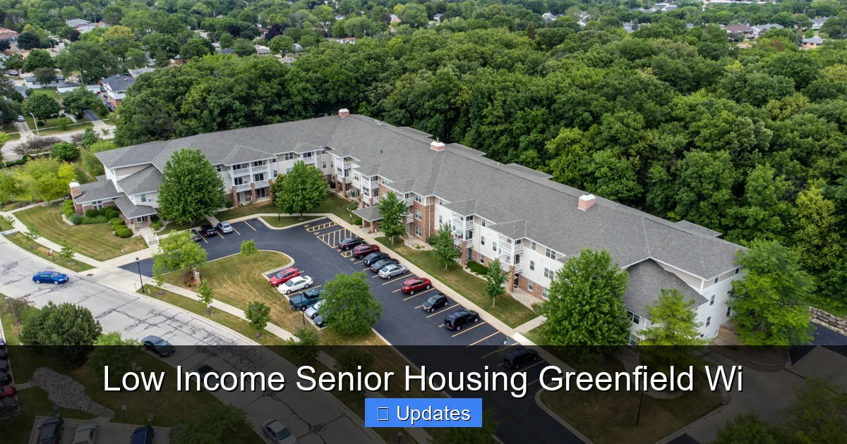 Low Income Senior Housing Greenfield Wi