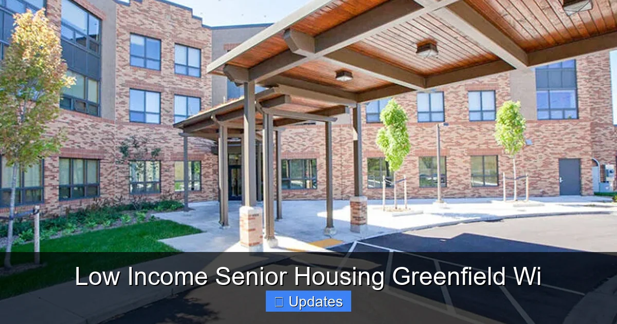 Low Income Senior Housing Greenfield Wi