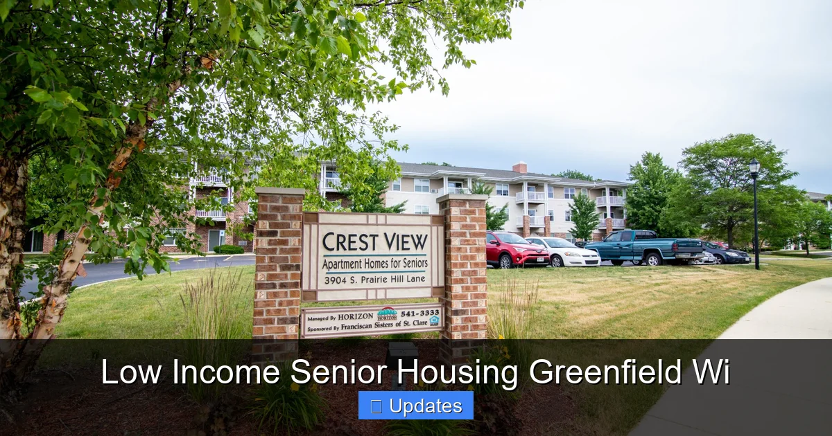 Low Income Senior Housing Greenfield Wi