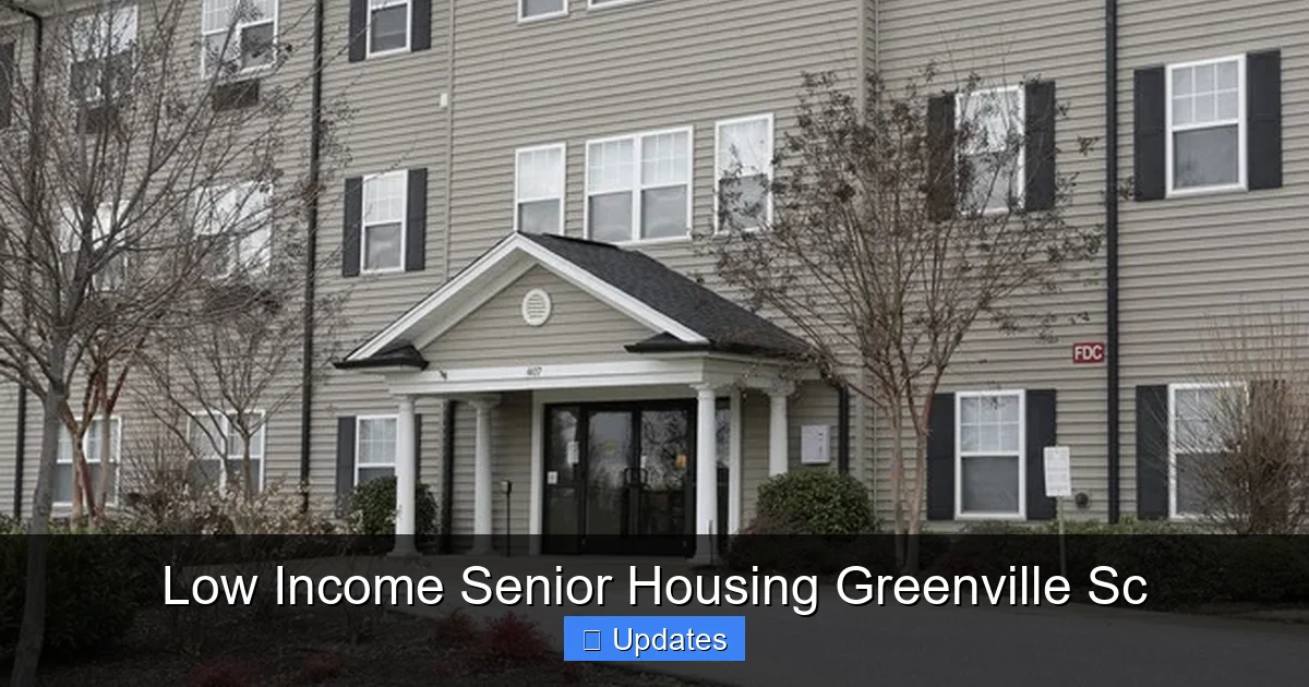 Low Income Senior Housing Greenville Sc
