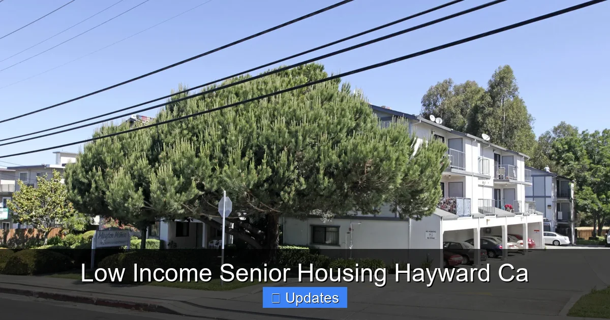 Low Income Senior Housing Hayward Ca