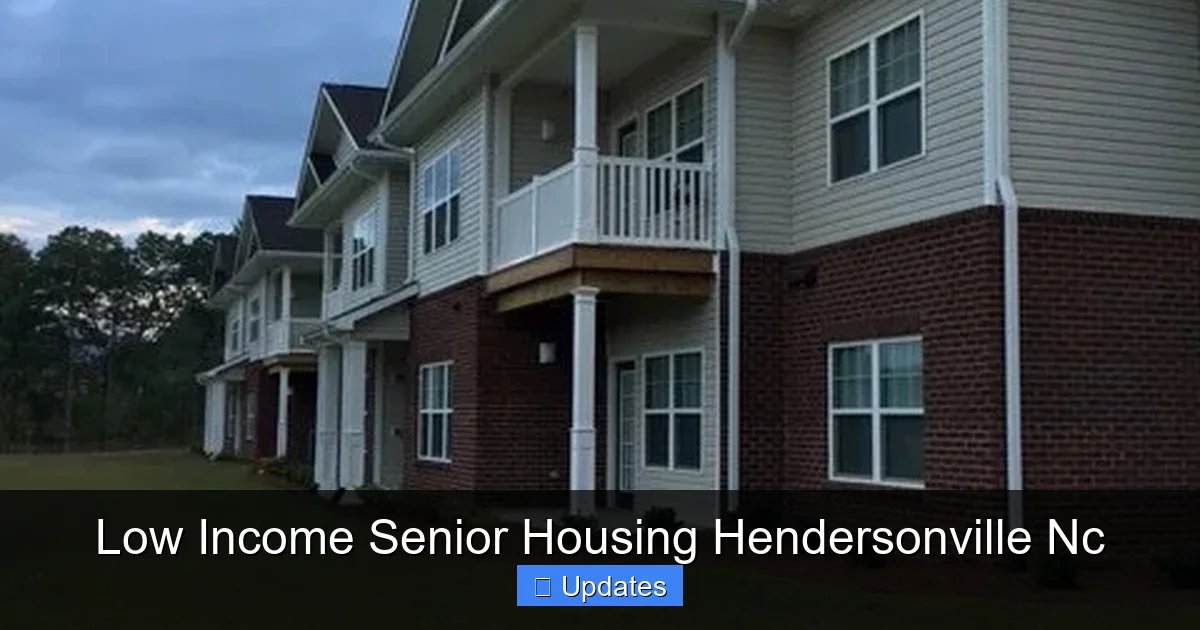 Low Income Senior Housing Hendersonville Nc