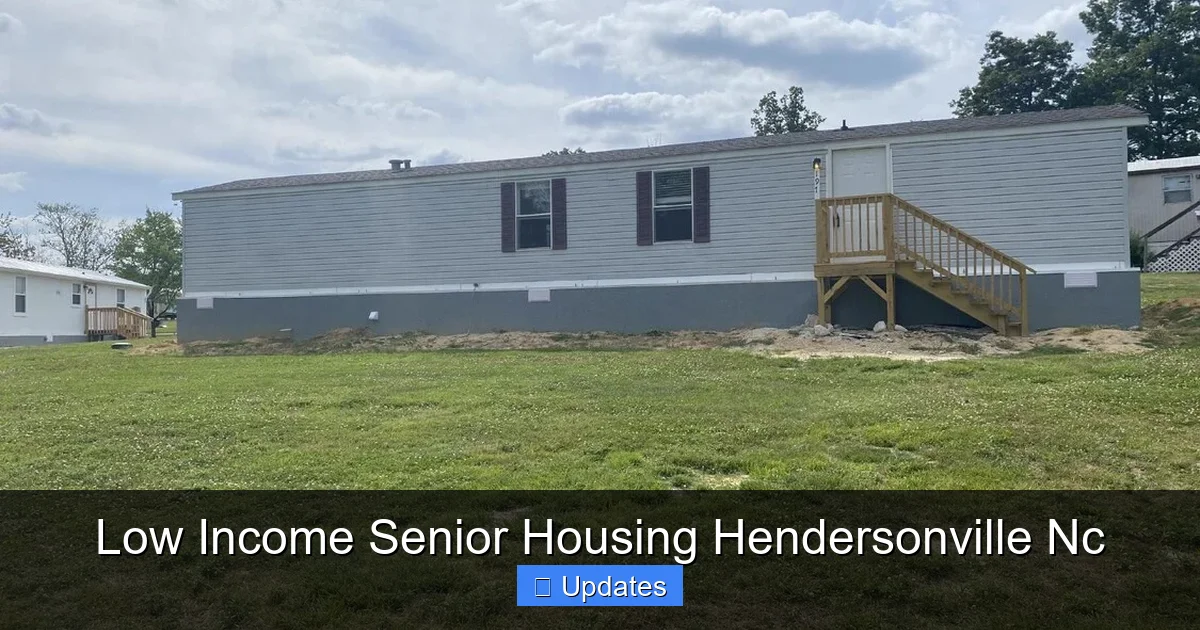 Low Income Senior Housing Hendersonville Nc