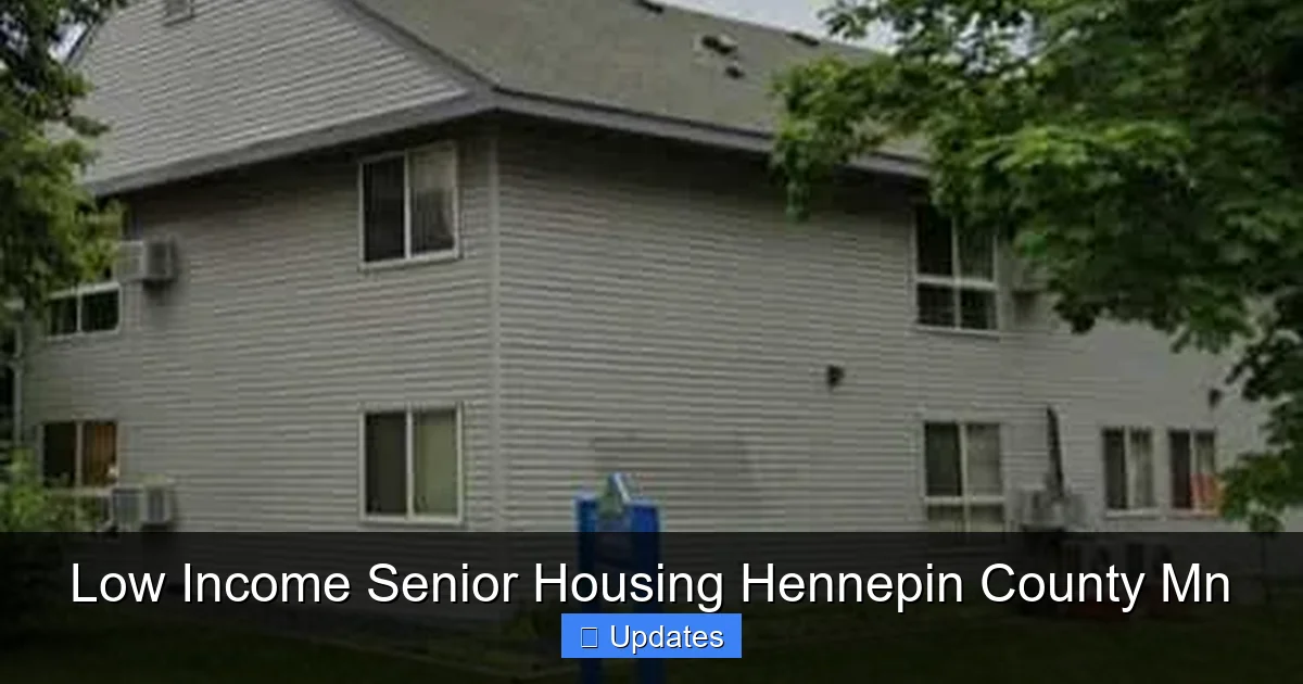 Low Income Senior Housing Hennepin County Mn