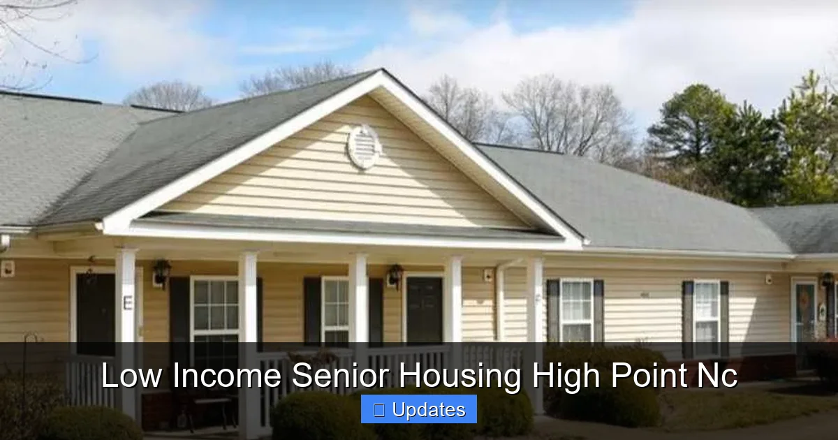 Low Income Senior Housing High Point Nc