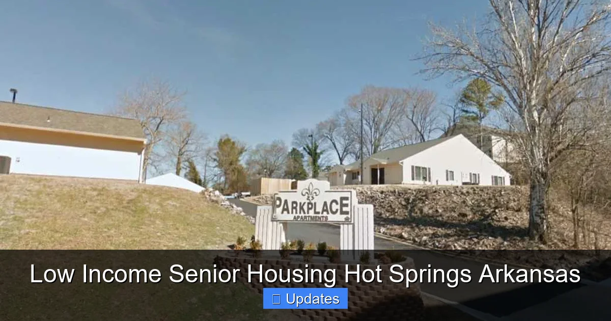 Low Income Senior Housing Hot Springs Arkansas