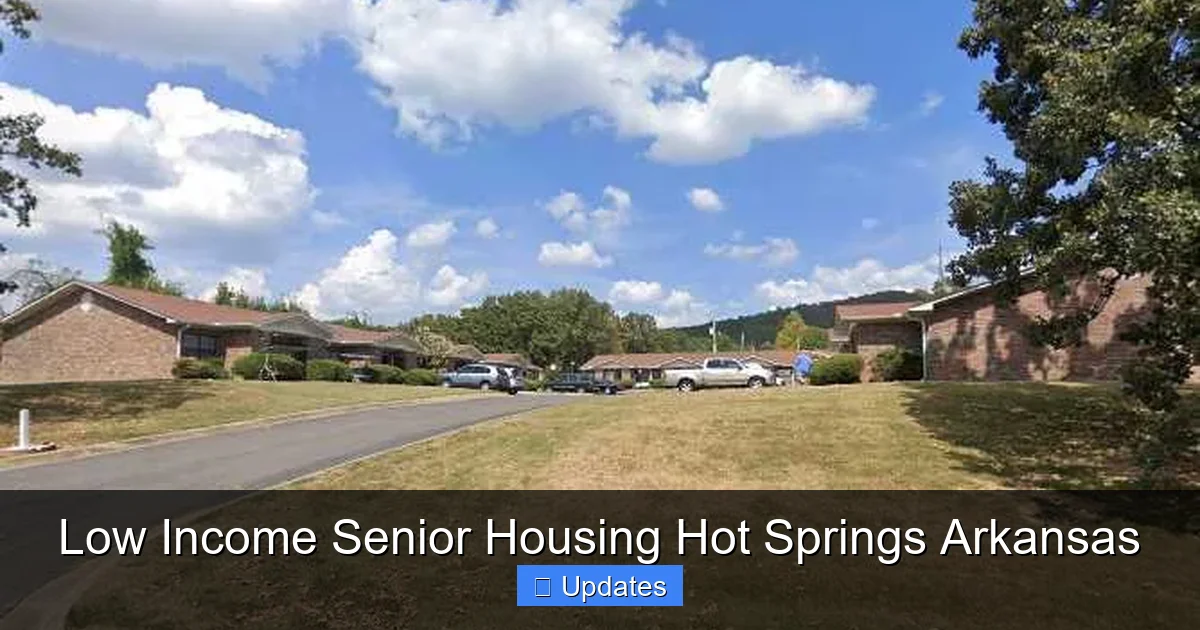 Low Income Senior Housing Hot Springs Arkansas