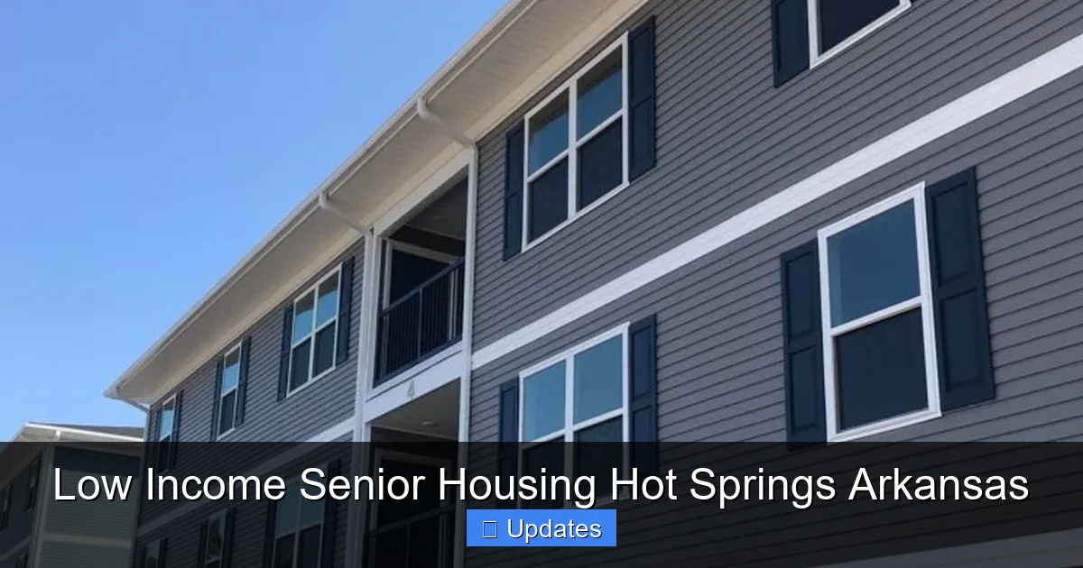 Low Income Senior Housing Hot Springs Arkansas