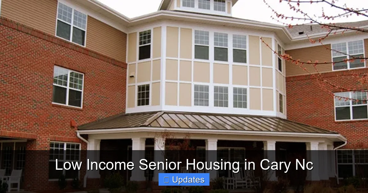 Low Income Senior Housing in Cary Nc