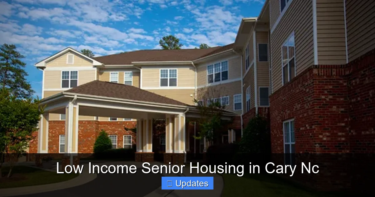 Low Income Senior Housing in Cary Nc