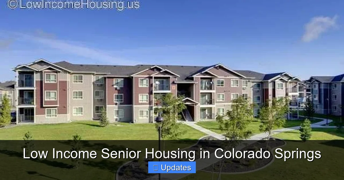 Low Income Senior Housing in Colorado Springs