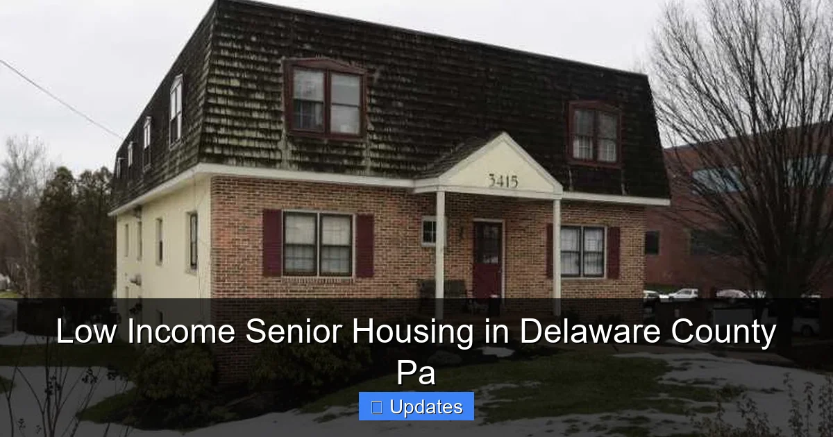 Low Income Senior Housing in Delaware County Pa - SeniorsProTalk