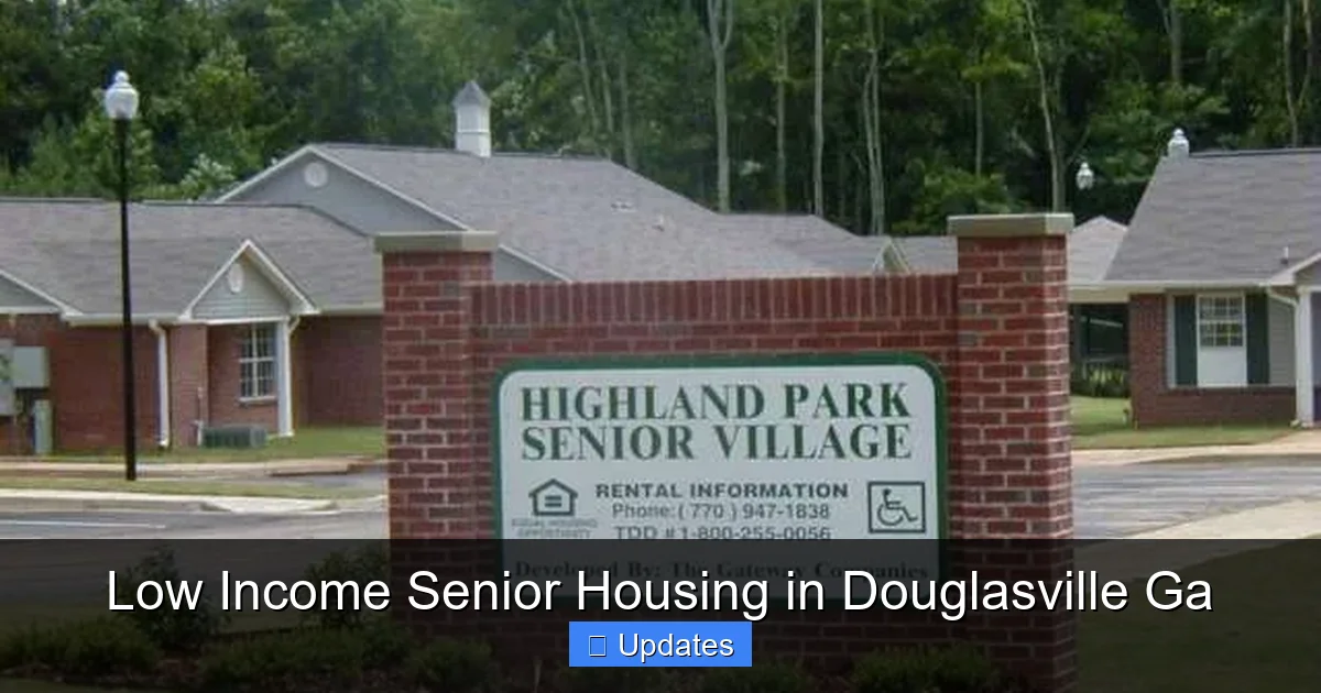 Low Income Senior Housing in Douglasville Ga