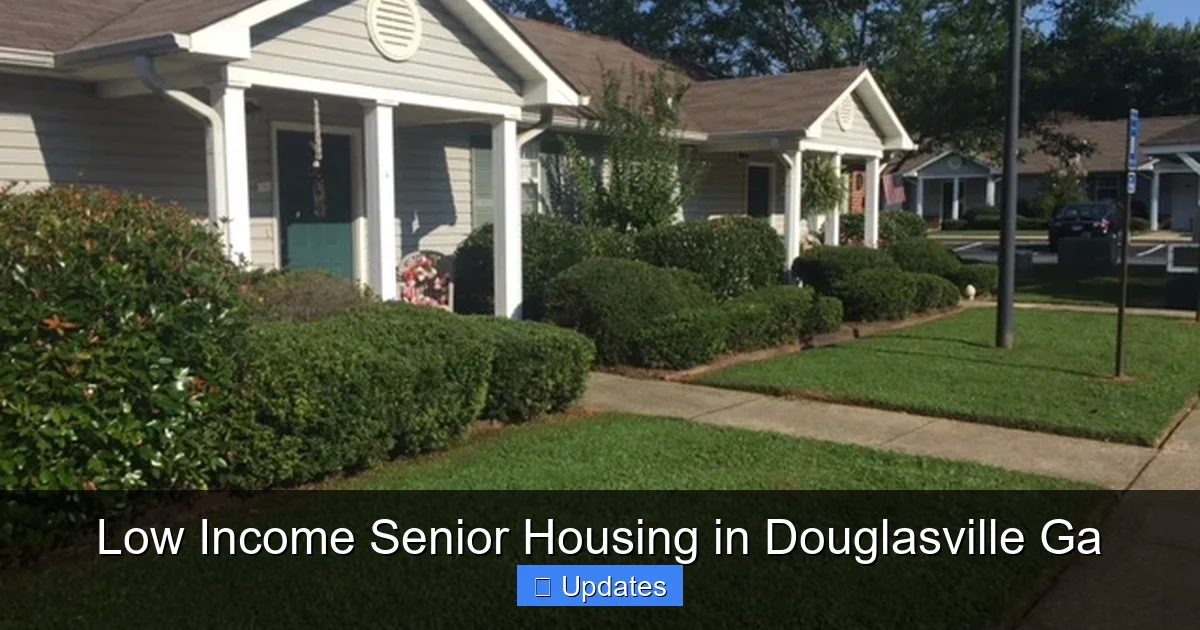Low Income Senior Housing in Douglasville Ga