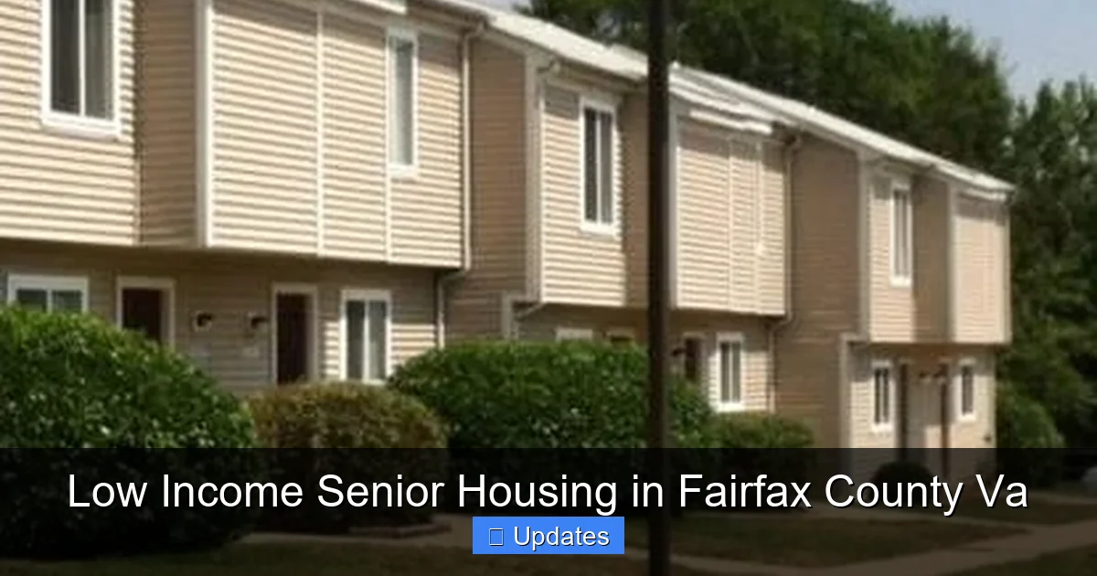 Low Income Senior Housing in Fairfax County Va