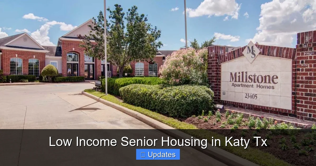 Low Income Senior Housing in Katy Tx
