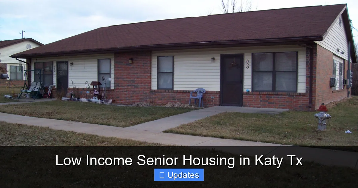 Low Income Senior Housing in Katy Tx