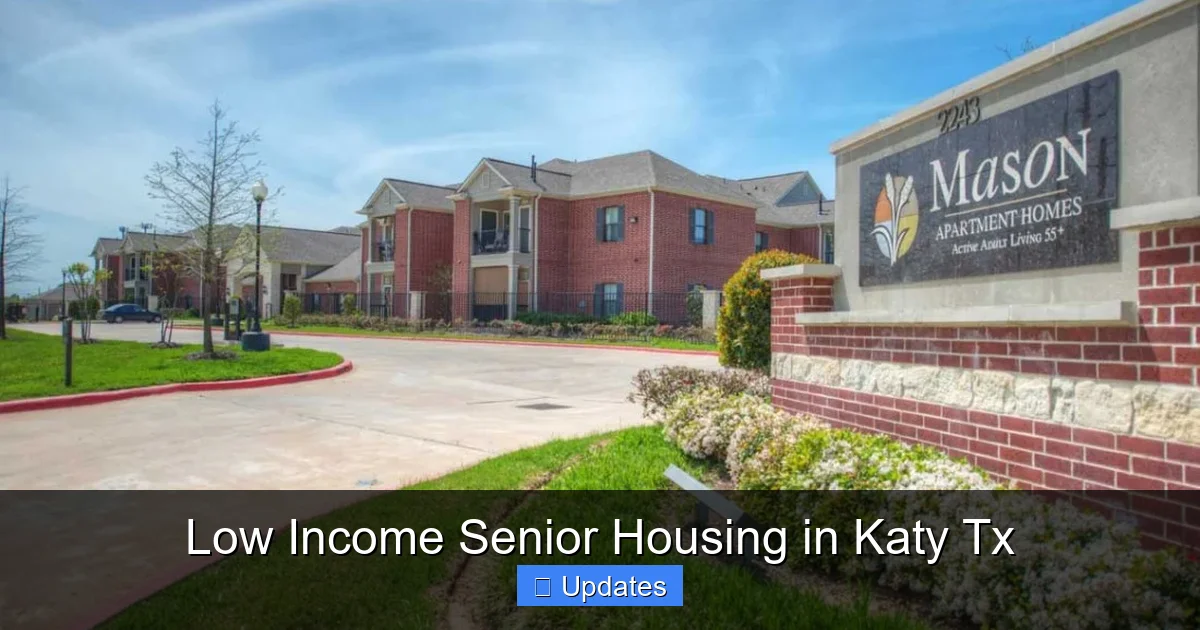 Low Income Senior Housing in Katy Tx