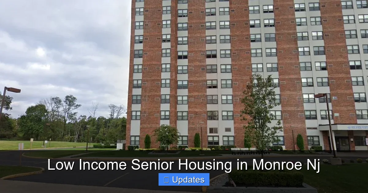 Low Income Senior Housing in Monroe Nj