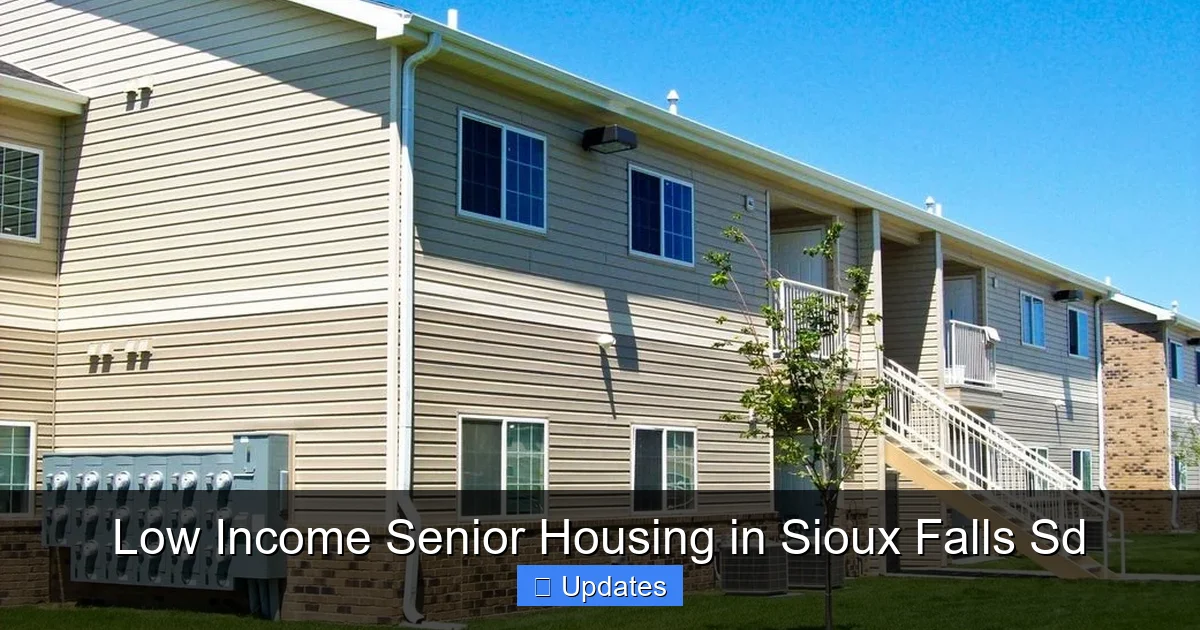 Low Income Senior Housing in Sioux Falls Sd