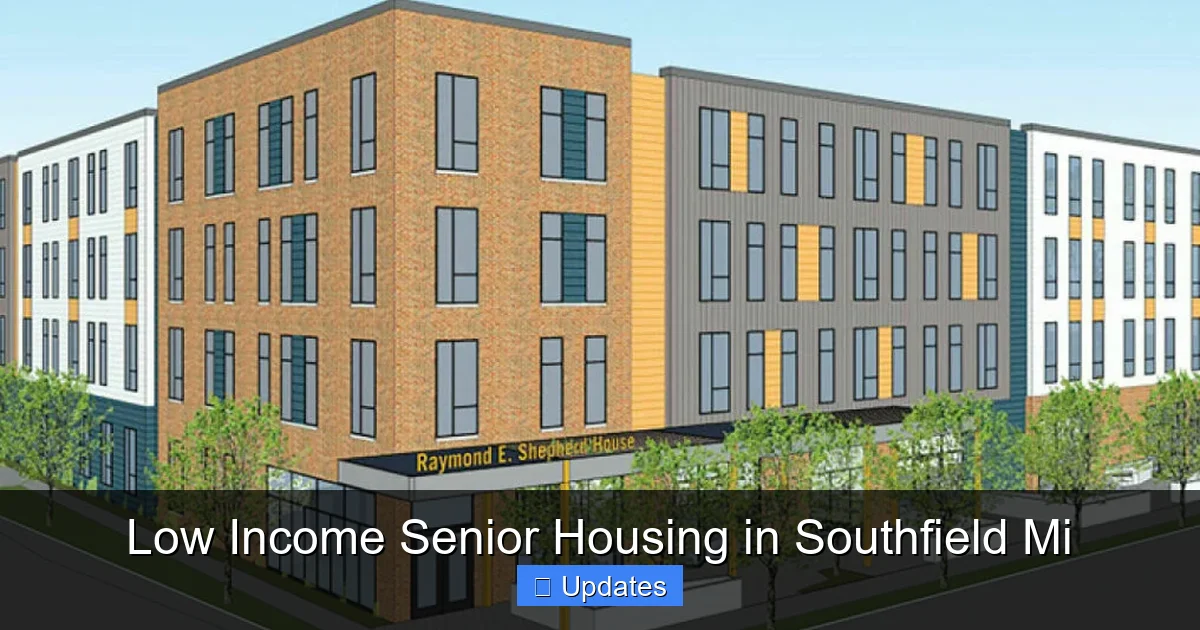 Low Income Senior Housing in Southfield Mi