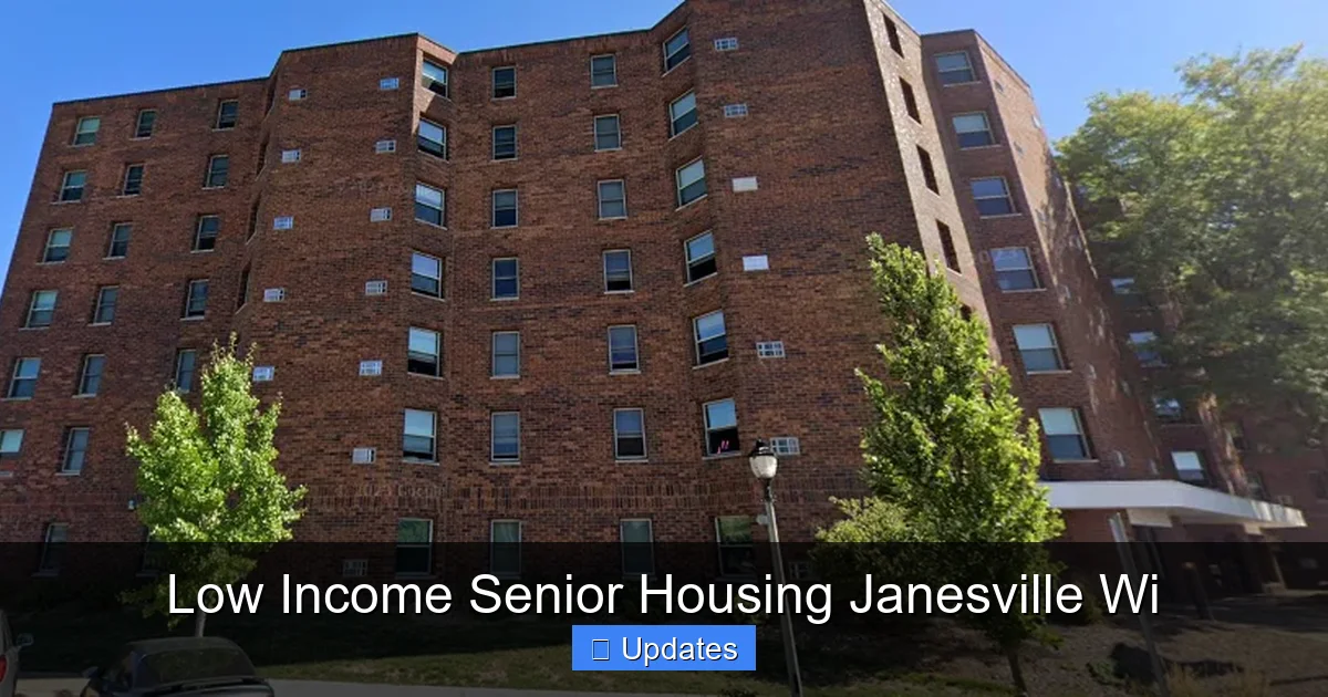 Low Income Senior Housing Janesville Wi