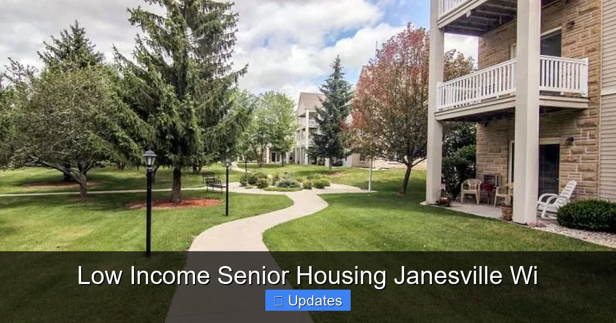 Low Income Senior Housing Janesville Wi