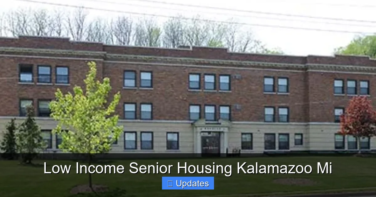 Low Income Senior Housing Kalamazoo Mi