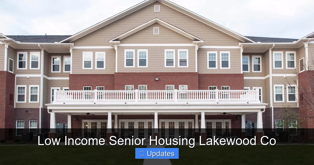 Low Income Senior Housing Lakewood Co