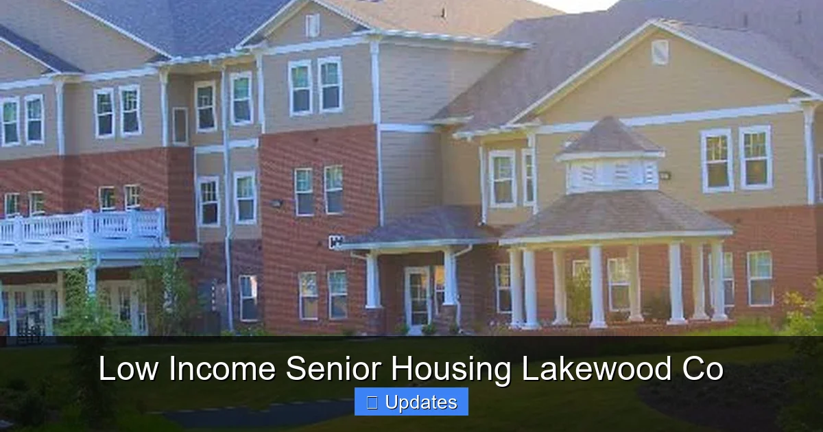 Low Income Senior Housing Lakewood Co