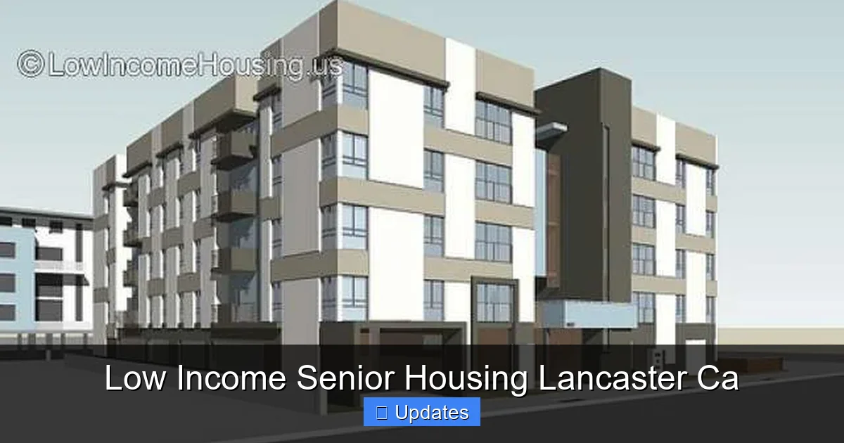 Low Income Senior Housing Lancaster Ca