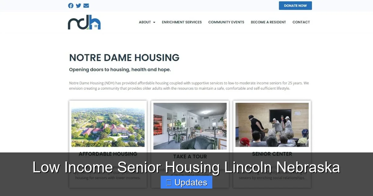 Low Income Senior Housing Lincoln Nebraska