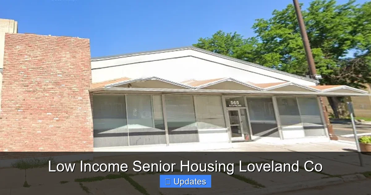 Low Income Senior Housing Loveland Co
