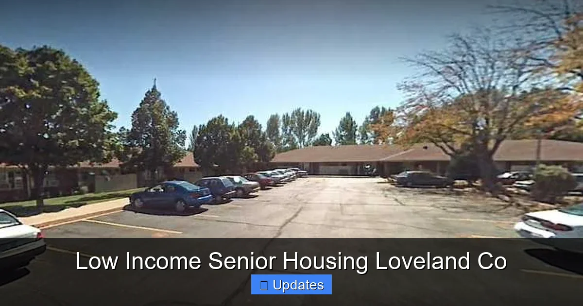 Low Income Senior Housing Loveland Co