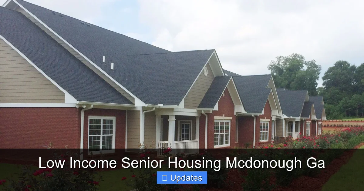 Low Income Senior Housing Mcdonough Ga