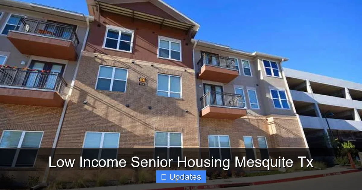 Low Income Senior Housing Mesquite Tx