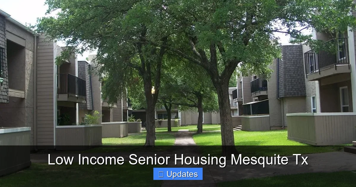 Low Income Senior Housing Mesquite Tx