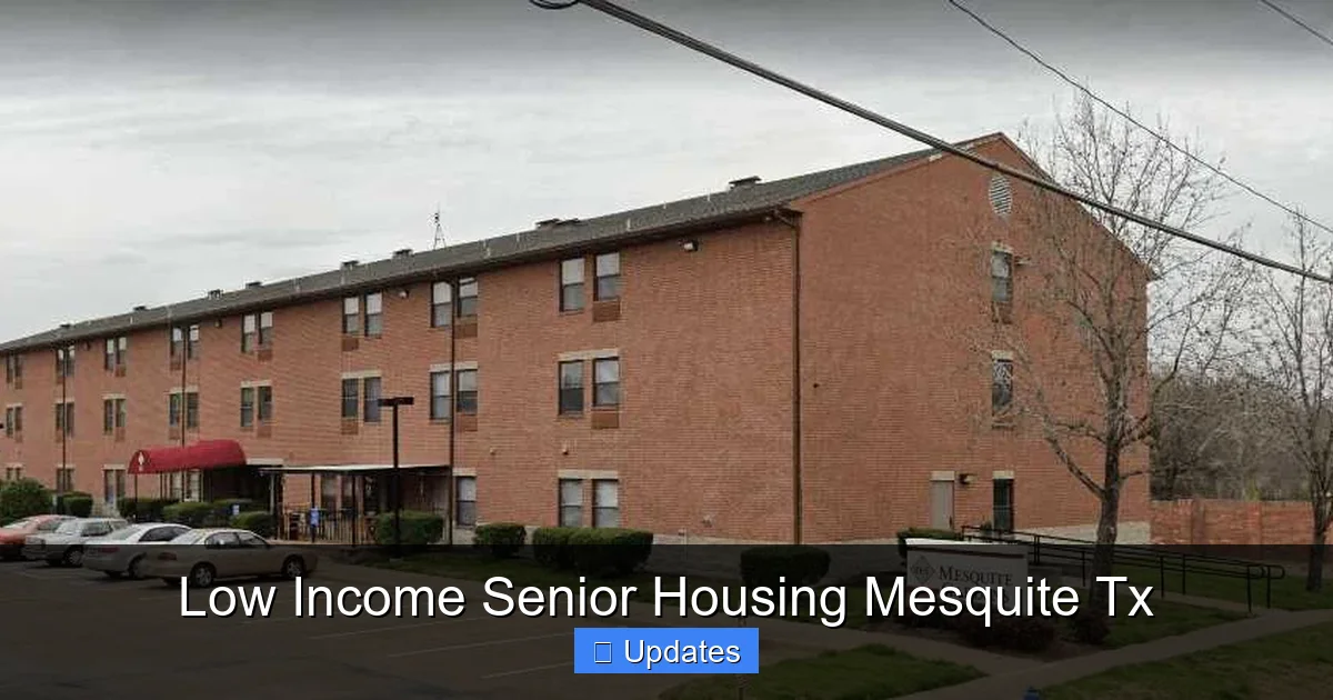 Low Income Senior Housing Mesquite Tx