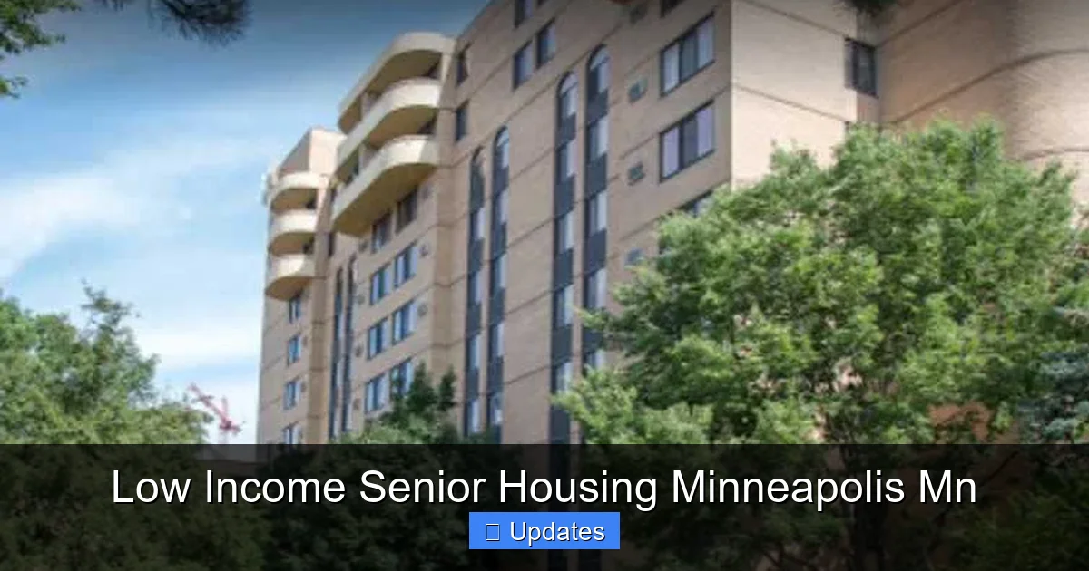 Low Income Senior Housing Minneapolis Mn