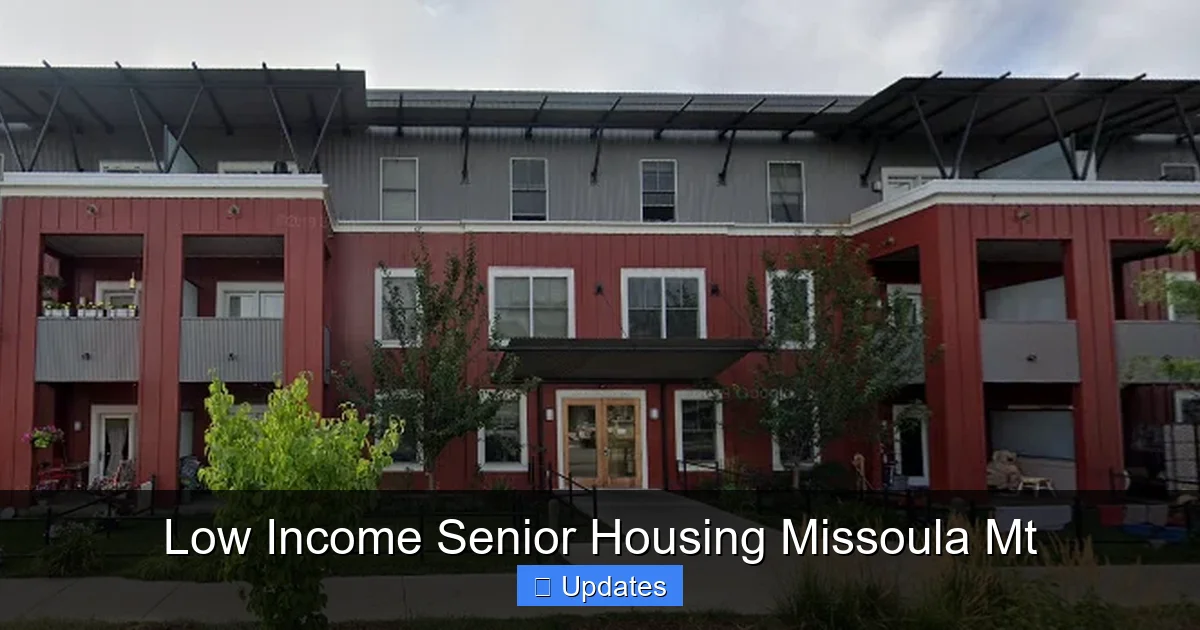 Low Income Senior Housing Missoula Mt