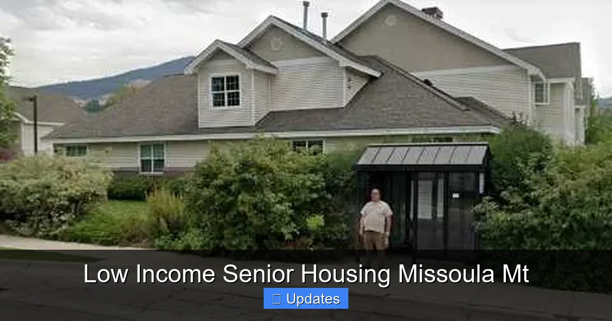 Low Income Senior Housing Missoula Mt