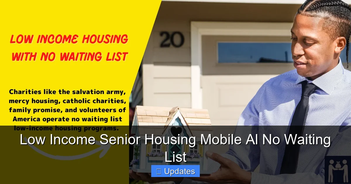 Low Income Senior Housing Mobile Al No Waiting List