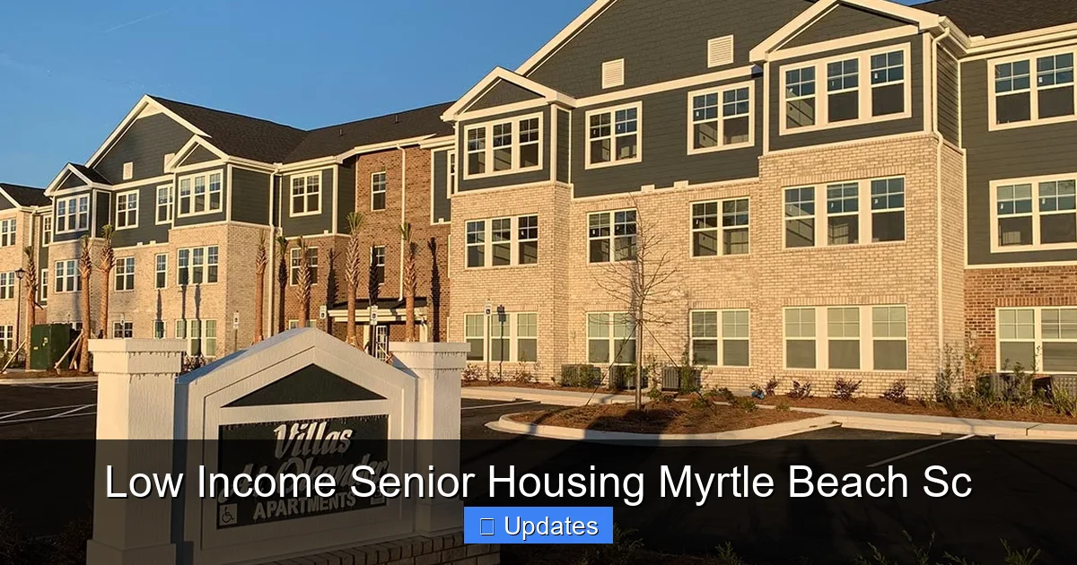 Low Income Senior Housing Myrtle Beach Sc