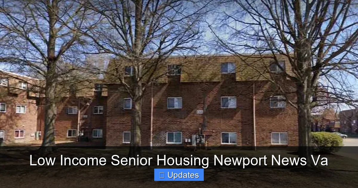 Low Income Senior Housing Newport News Va
