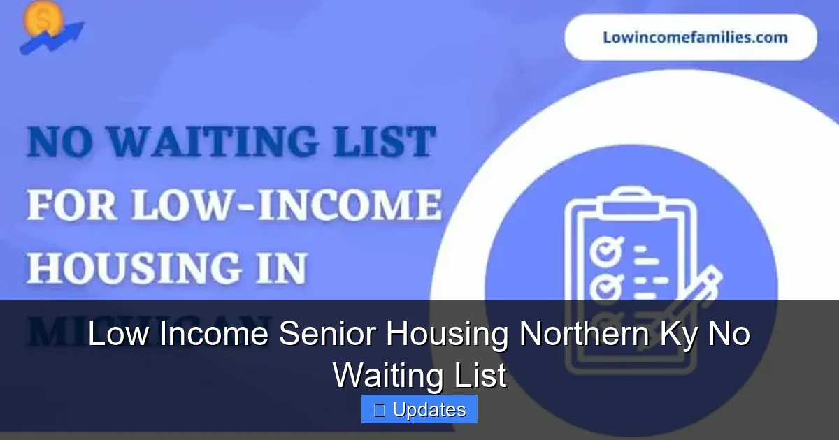 Low Income Senior Housing Northern Ky No Waiting List