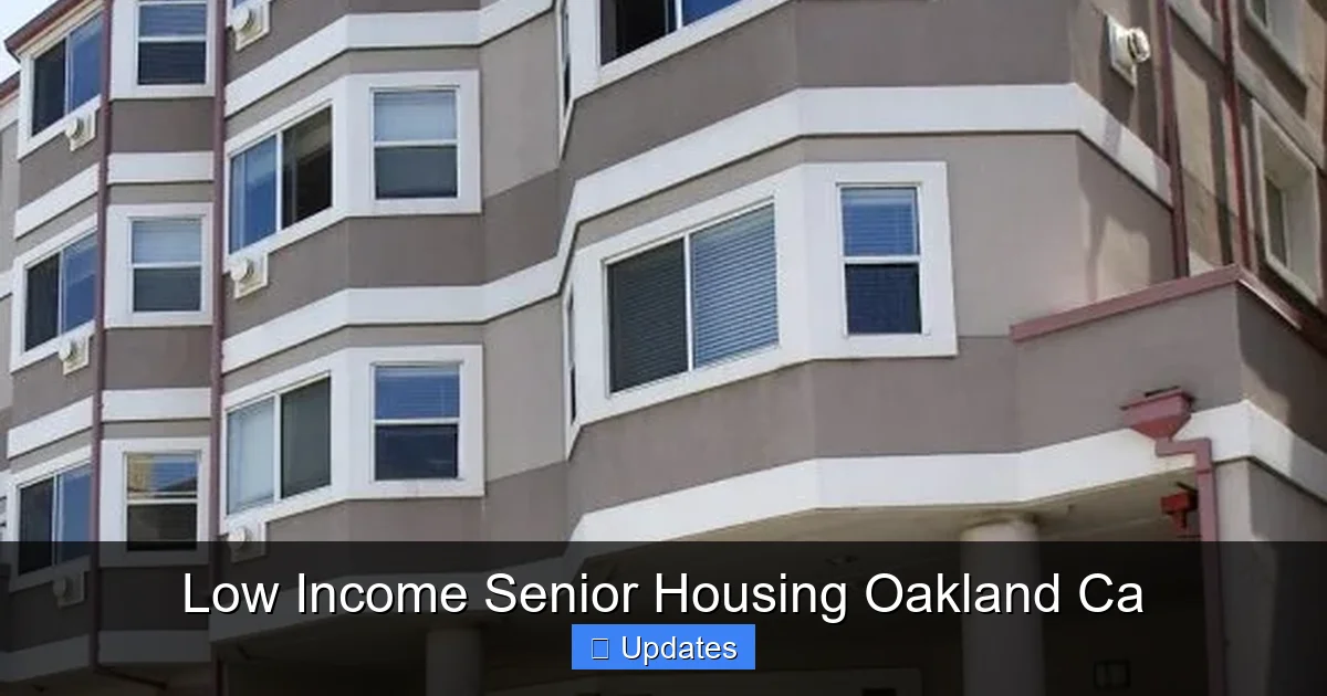 Low Income Senior Housing Oakland Ca