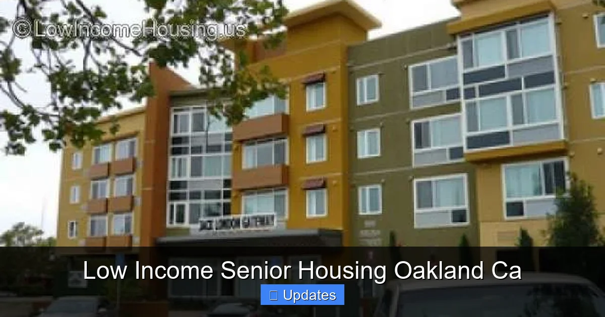 Low Income Senior Housing Oakland Ca