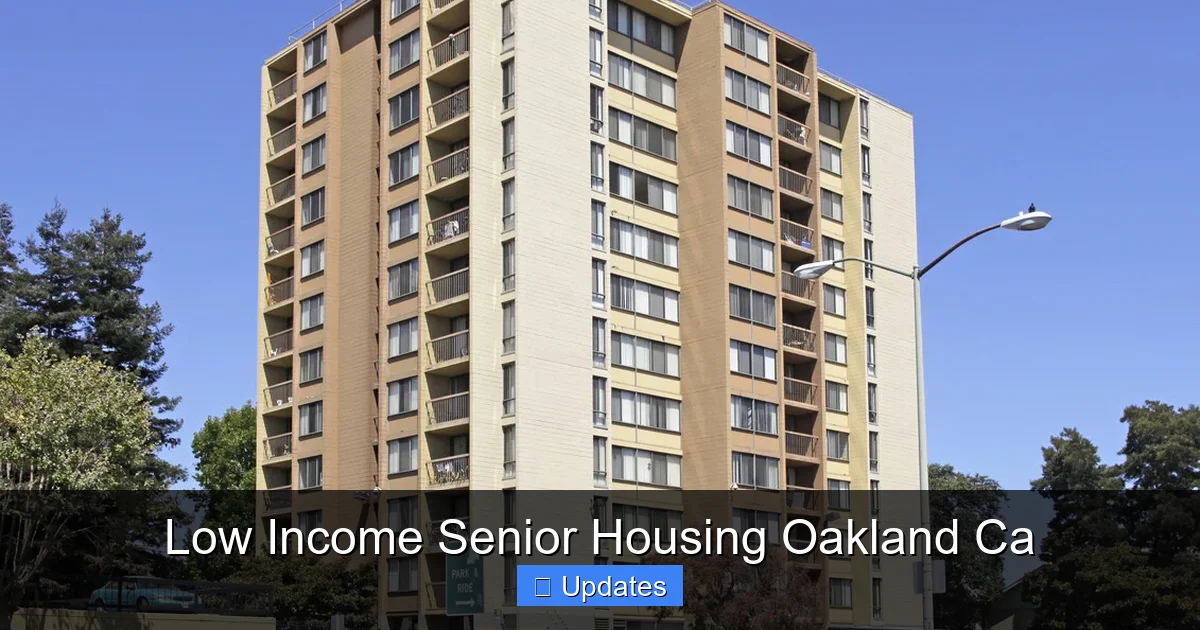 Low Income Senior Housing Oakland Ca