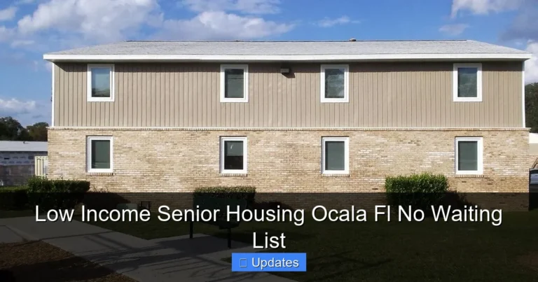 Low Income Senior Housing Ocala Fl No Waiting List