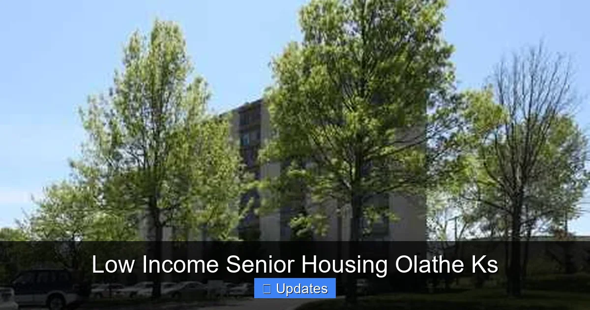 Low Income Senior Housing Olathe Ks